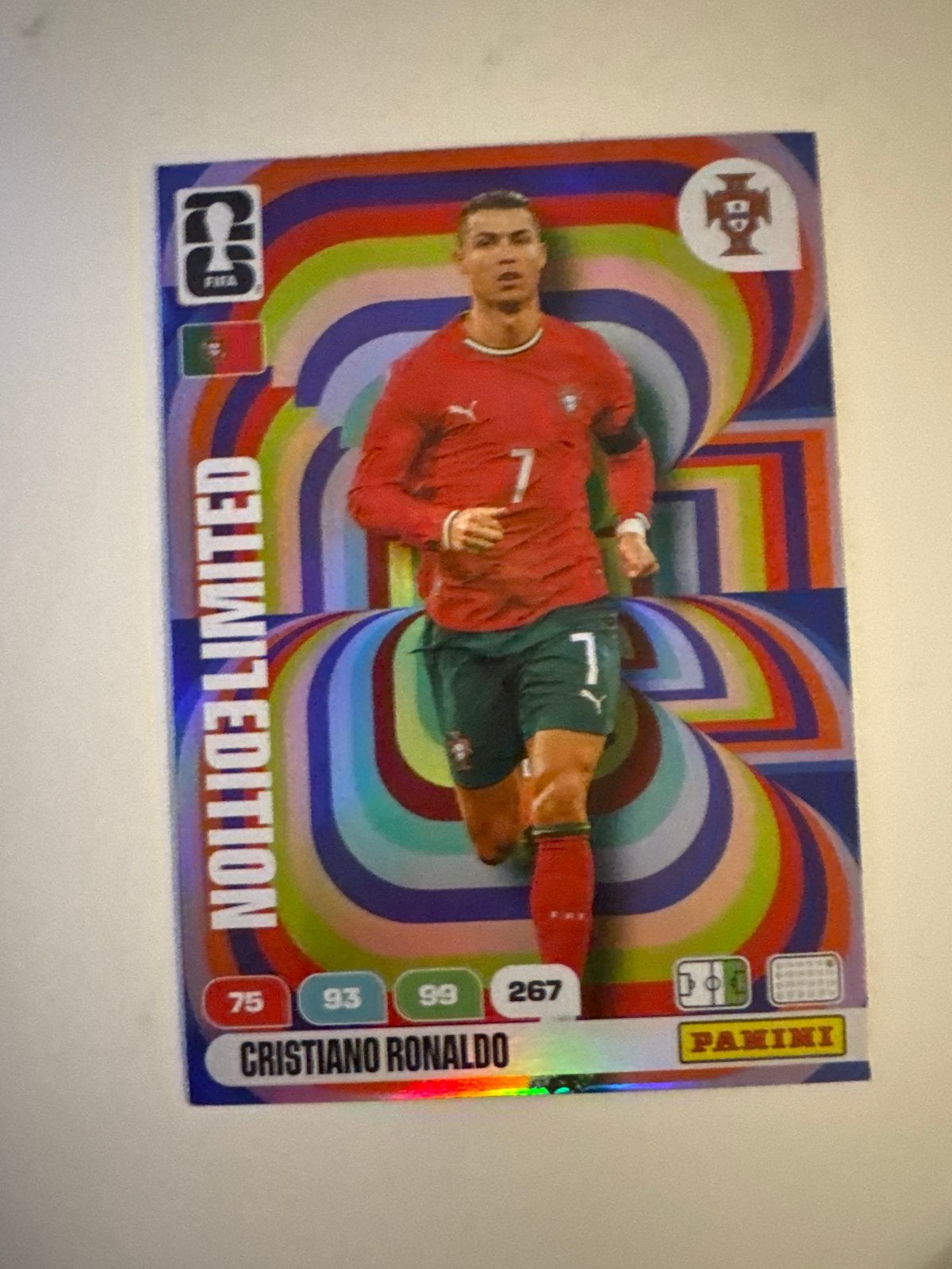 Cristiano Ronaldo Limited Edition FIFA World Cup 2026 kaart, Ophalen of Verzenden, Zo goed als nieuw, Buitenlandse clubs, Spelerskaart