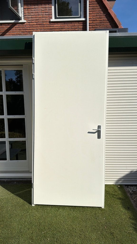 Opdekdeur 95 x 231,5 cm incl. nastelkozijn – compleet, Doe-het-zelf en Verbouw, Ophalen, Gebruikt, 80 tot 100 cm, 215 cm of meer