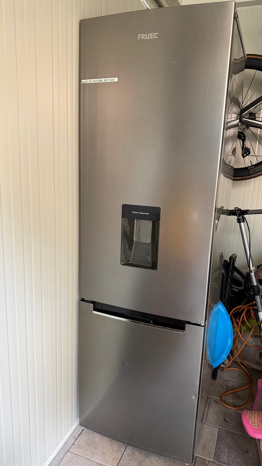 FRIZEC koel-vriescombinatie RVS met waterdispenser, Ophalen