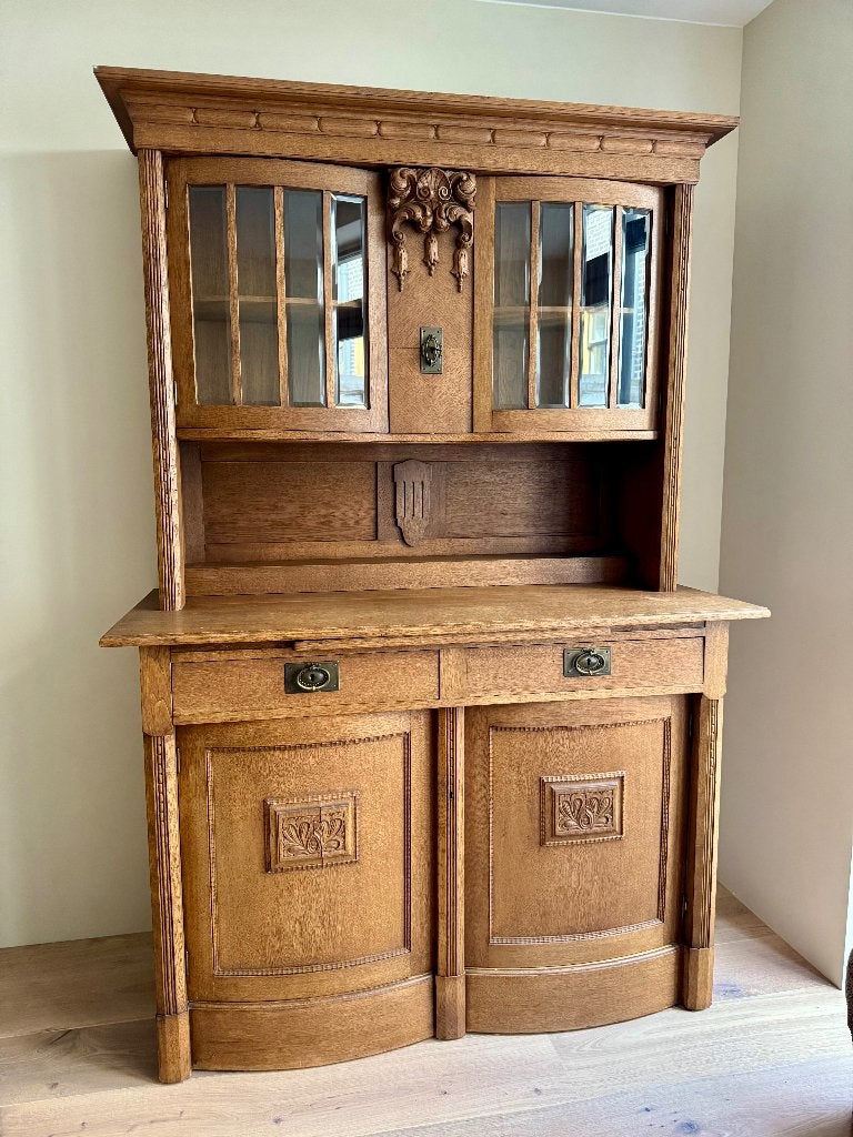Antieke Eiken Jugendstil Buffet- Servieskast (Art Nouveau), Ophalen of Verzenden