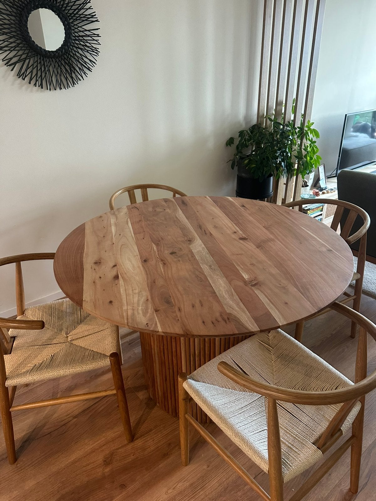 Wehkamp Home Eetkamertafel Jaime, 120cm diameter, Huis en Inrichting, Ophalen, 200 cm of meer, 50 tot 100 cm, Zo goed als nieuw