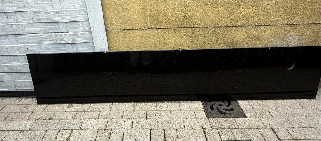 Zwart granieten keukenblad met gat, Huis en Inrichting, Keuken | Complete keukens, Ophalen, Gebruikt, Zwart, Overige typen