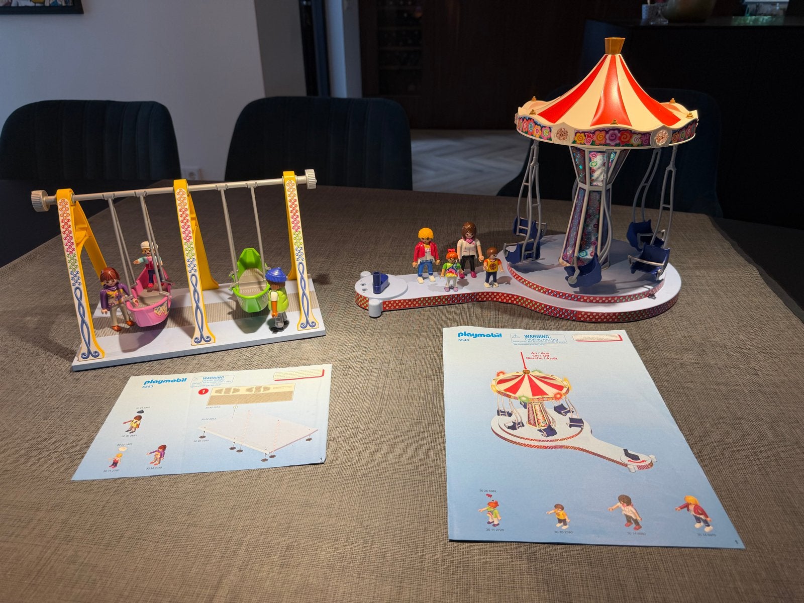 Playmobil Kermis: Complete sets 5548 en 5553, Complete set, Overige typen, Ophalen of Verzenden, Zo goed als nieuw