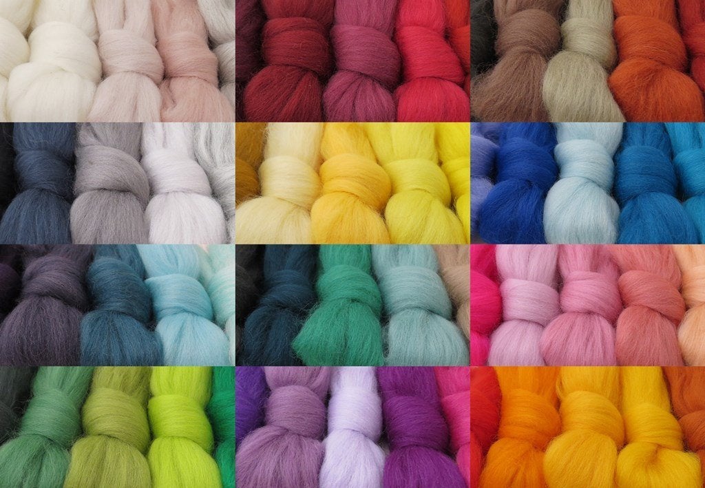 5-60 tinten merino lontwol | naaldvilten | natvilten | v.a., Verzenden, Nieuw, Overige typen, Wolvilt