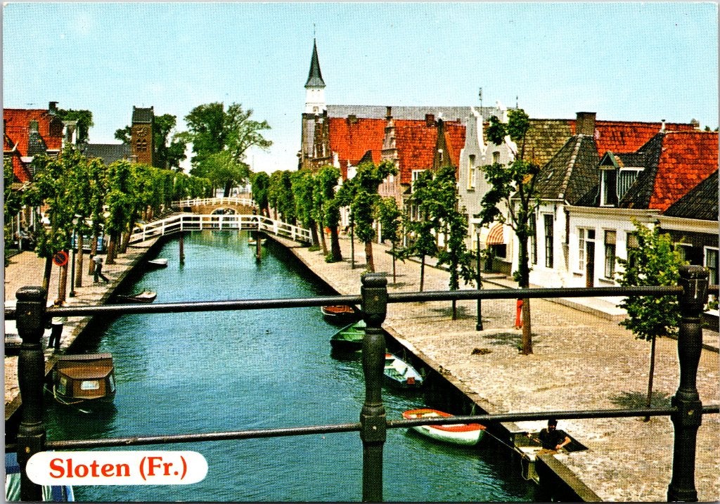 Sloten - 12 oude ansichtkaarten, Verzenden, 1960 tot 1980, Gelopen, Friesland
