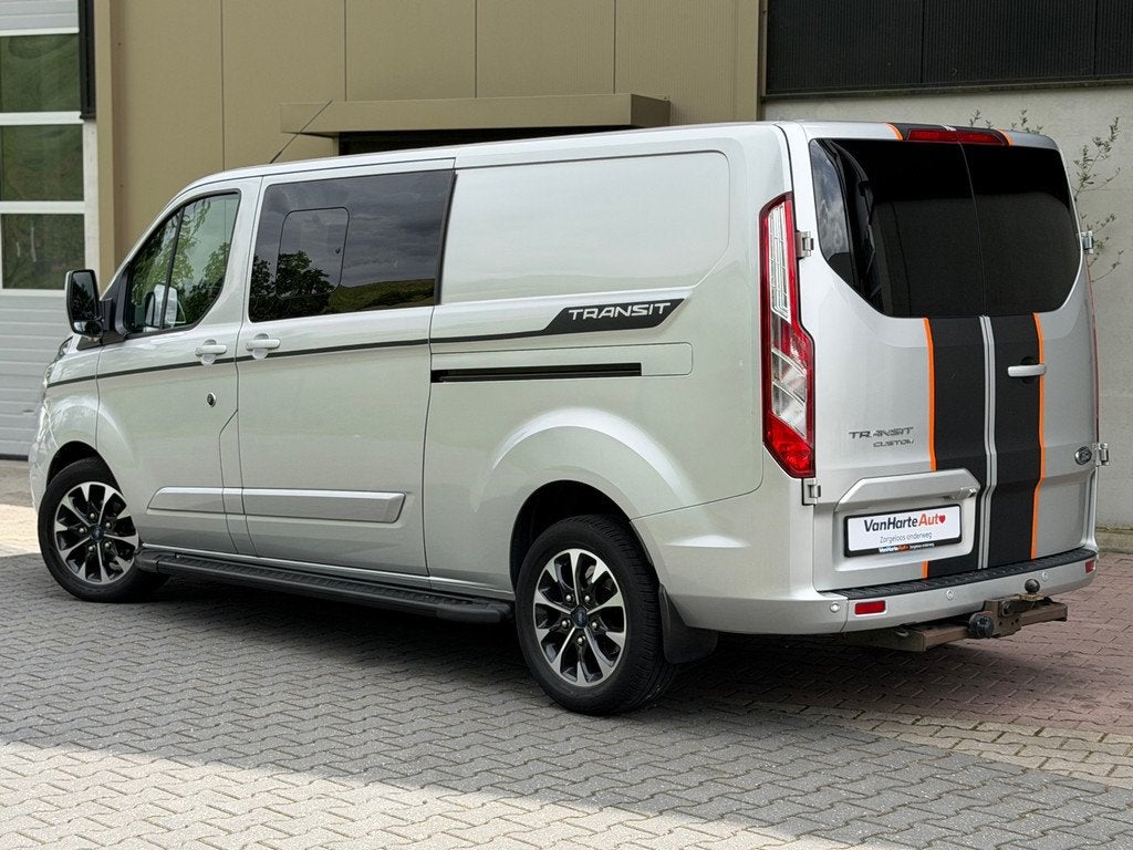 Ford Transit Custom 300 2.0 TDCI|170pk|L2H1|ACC|DC|Raptor, Auto's, Bestelauto's, 15 km/l, 4 cilinders, Leder, Bedrijf