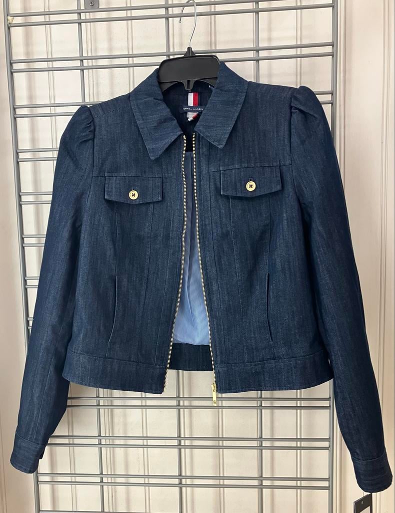 Tommy Hilfiger spijkerjasje maat S, nieuw met prijskaartje, Ophalen of Verzenden, Nieuw, Maat 36 (S), Blauw
