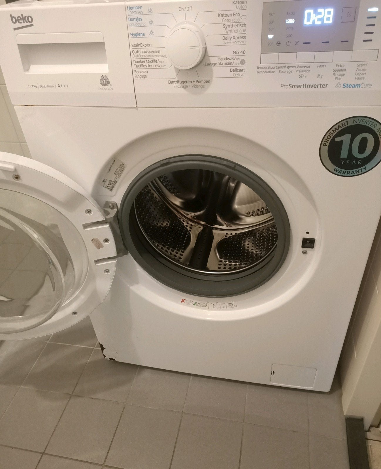 Wasmachine Beko, Witgoed en Apparatuur, Ophalen, 1200 tot 1600 toeren