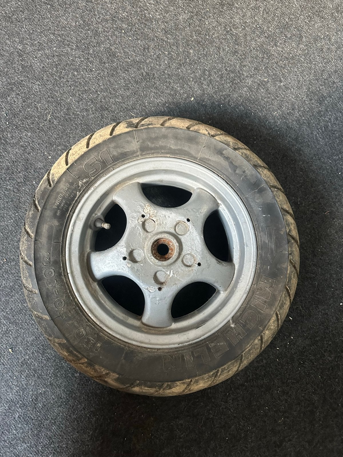 Piaggio Hexagon achterwiel met band, Ophalen of Verzenden, Gebruikt, Overige typen, Piaggio