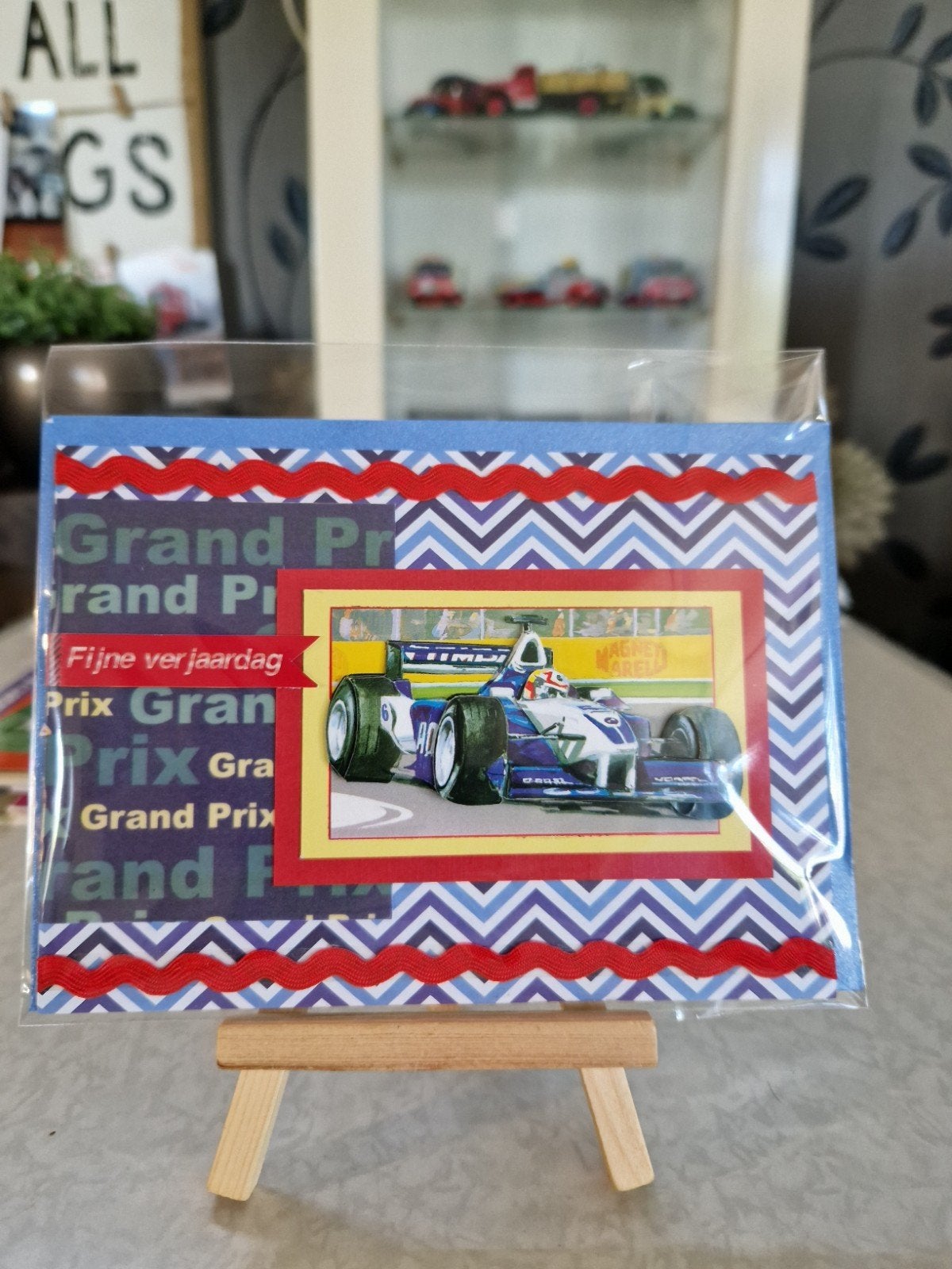 Kaartje verjaardag mannen F1 auto (Formule 1), Ophalen of Verzenden, Nieuw, Overige thema's