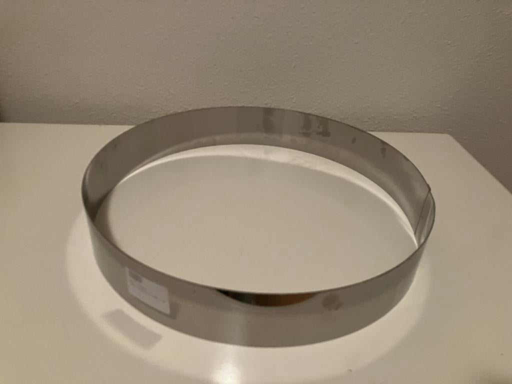Bakring RVS 30 cm doorsnede, 5 cm hoog, Ophalen, Gebruikt