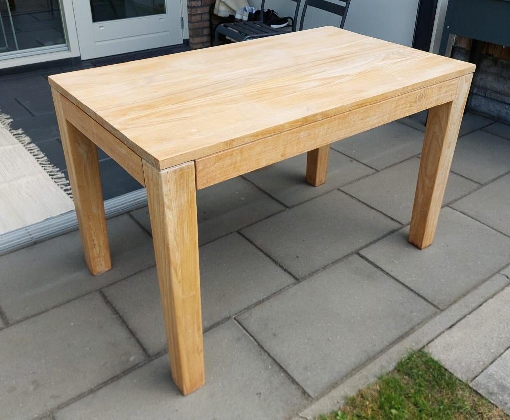 tafel hout 120x70, Ophalen, Gebruikt, 100 tot 150 cm, 50 tot 75 cm