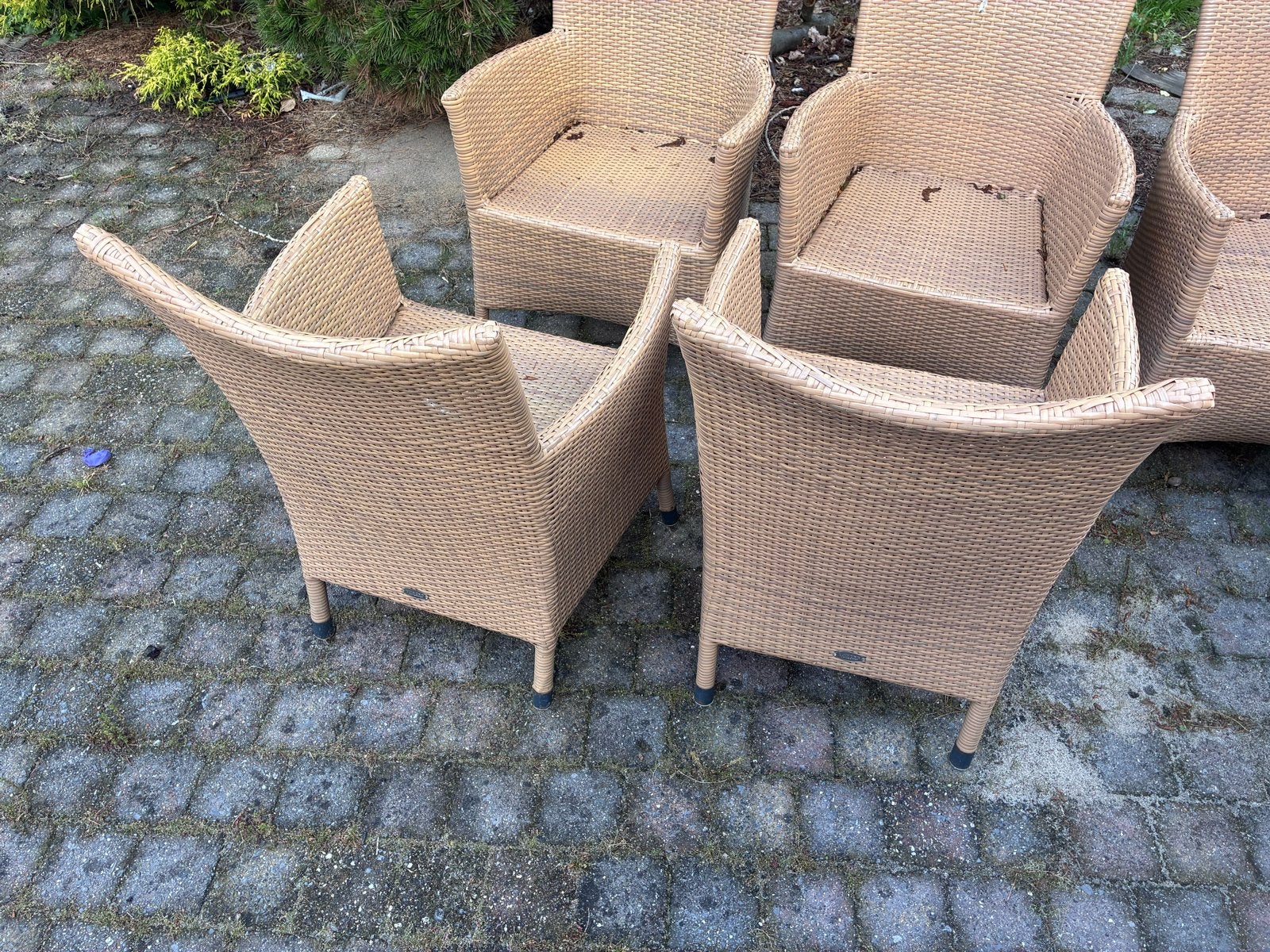 Wicker tuinstoelen Oxford Collection (6 stuks), Tuin en Terras, Ophalen, Gebruikt, 6 zitplaatsen, Wicker