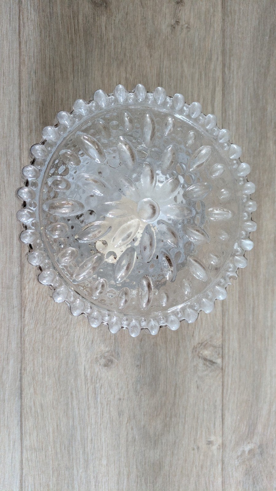 Franse Retro Vintage glazen plafondlamp of muurlamp, Ophalen of Verzenden