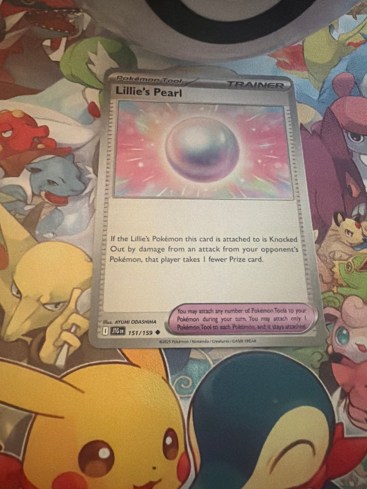Trainer Lillie's Pearl 151/159 Pokémon kaart, Ophalen of Verzenden, Zo goed als nieuw, Losse kaart