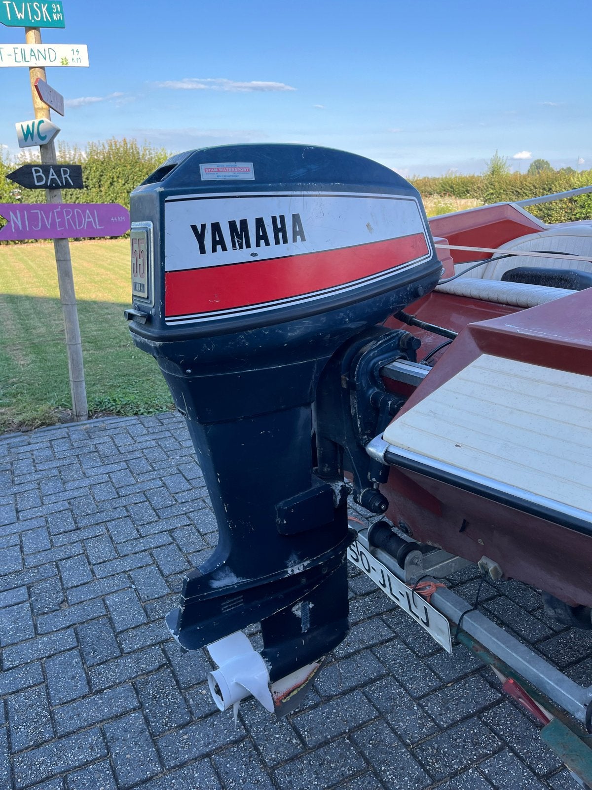 Yamaha Buitenboordmotor 55 pk 2-takt, Watersport en Boten, Ophalen, Gebruikt, Met afstandsbediening, 30 pk of meer