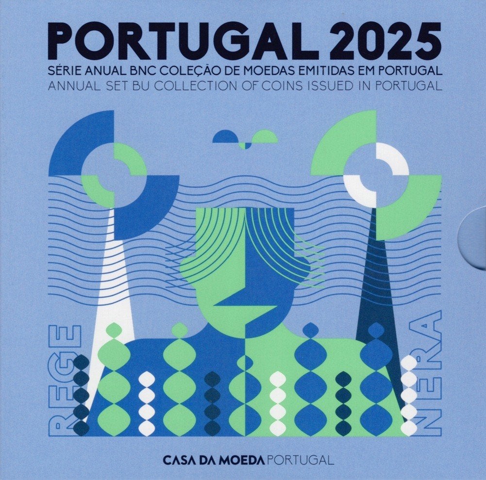 BU set Portugal 2025 - 1 cent t/m 2 euro - Blister, Postzegels en Munten, Verzenden, Portugal, Overige waardes, Setje