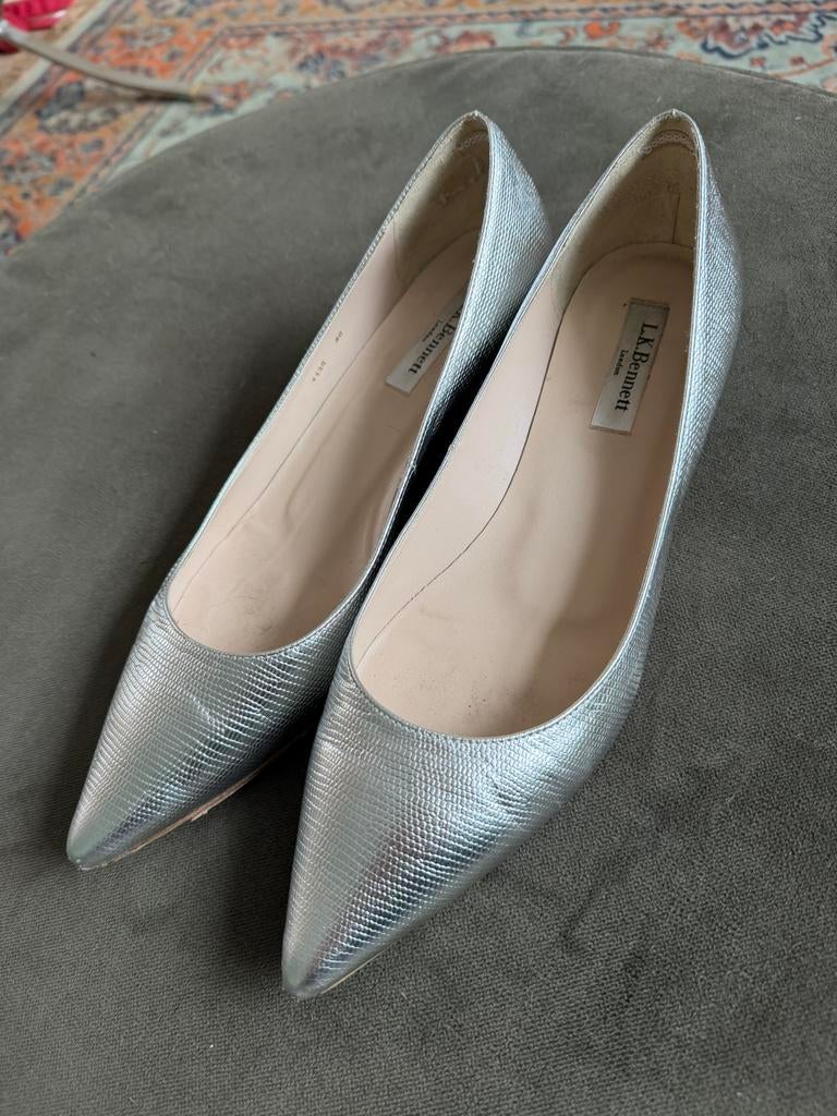 Schoenen LK Bennet 40 zilver, Pumps, Overige kleuren, Ophalen of Verzenden, Gedragen