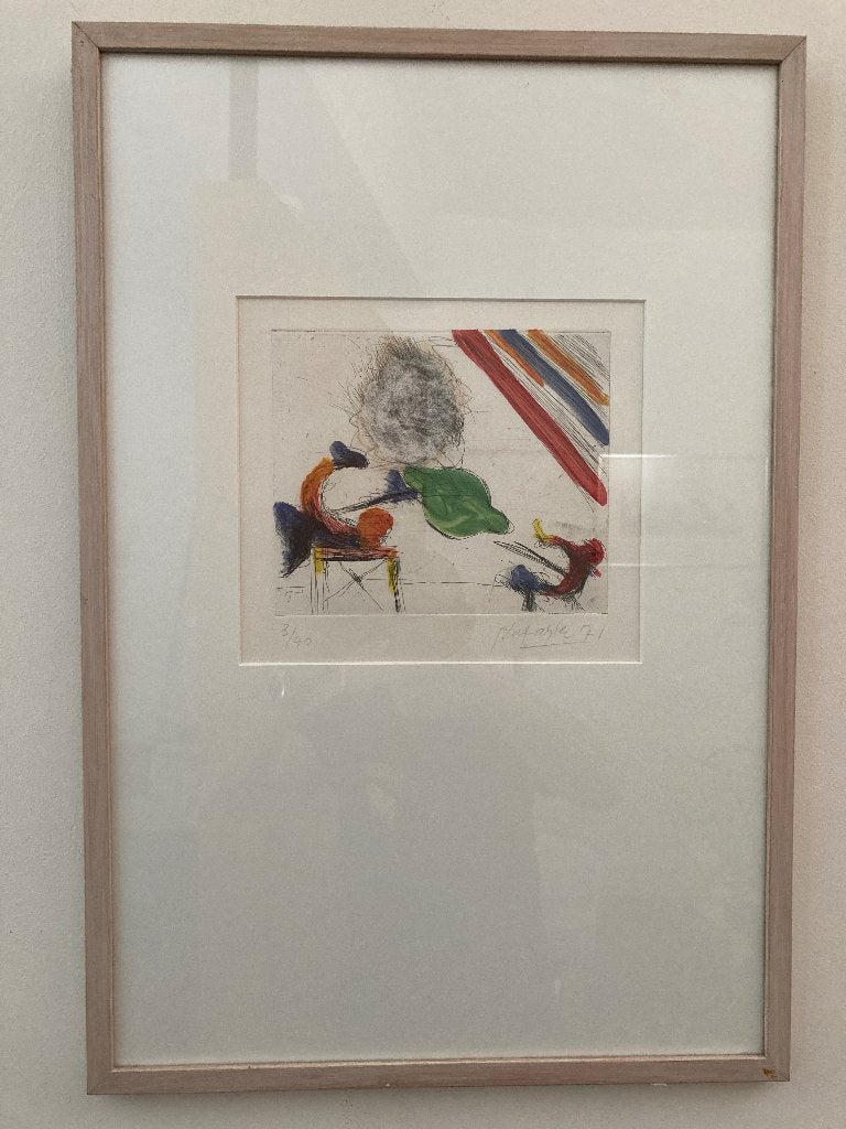Kleurenets Ger Lataster 1971, Ophalen, Ingelijst, 42 cm, 62 cm