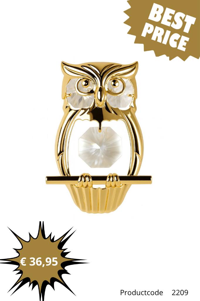 Vergulde Kristallen Beeldjes Cadeau & Decoratie vanaf €32,95, Mvm detailhandel, Overige materialen, Pjmink@casema.nl, Nieuw