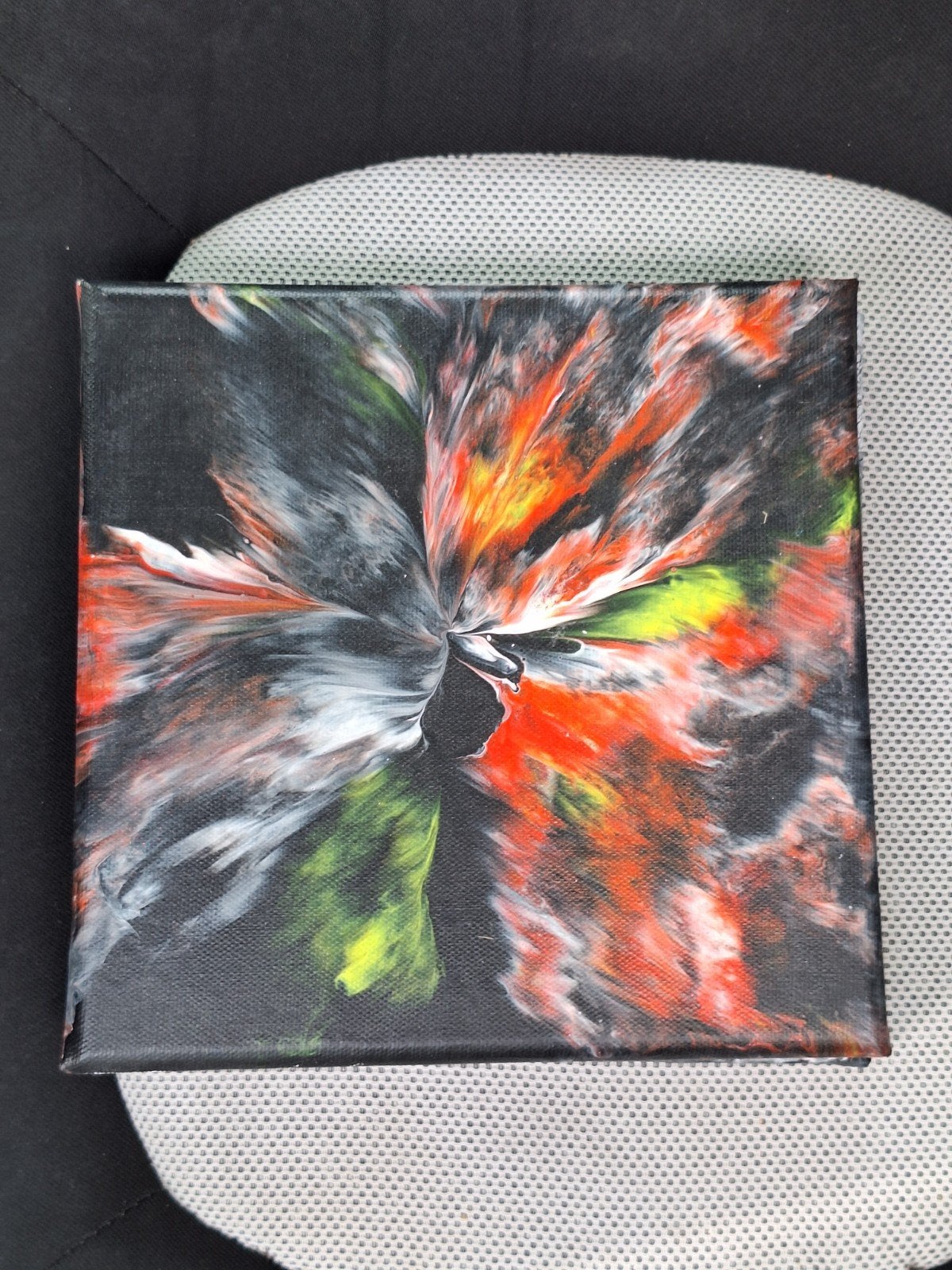 Abstracte Acryl Gietkunst Schilderijen (Set van 2), Ophalen of Verzenden
