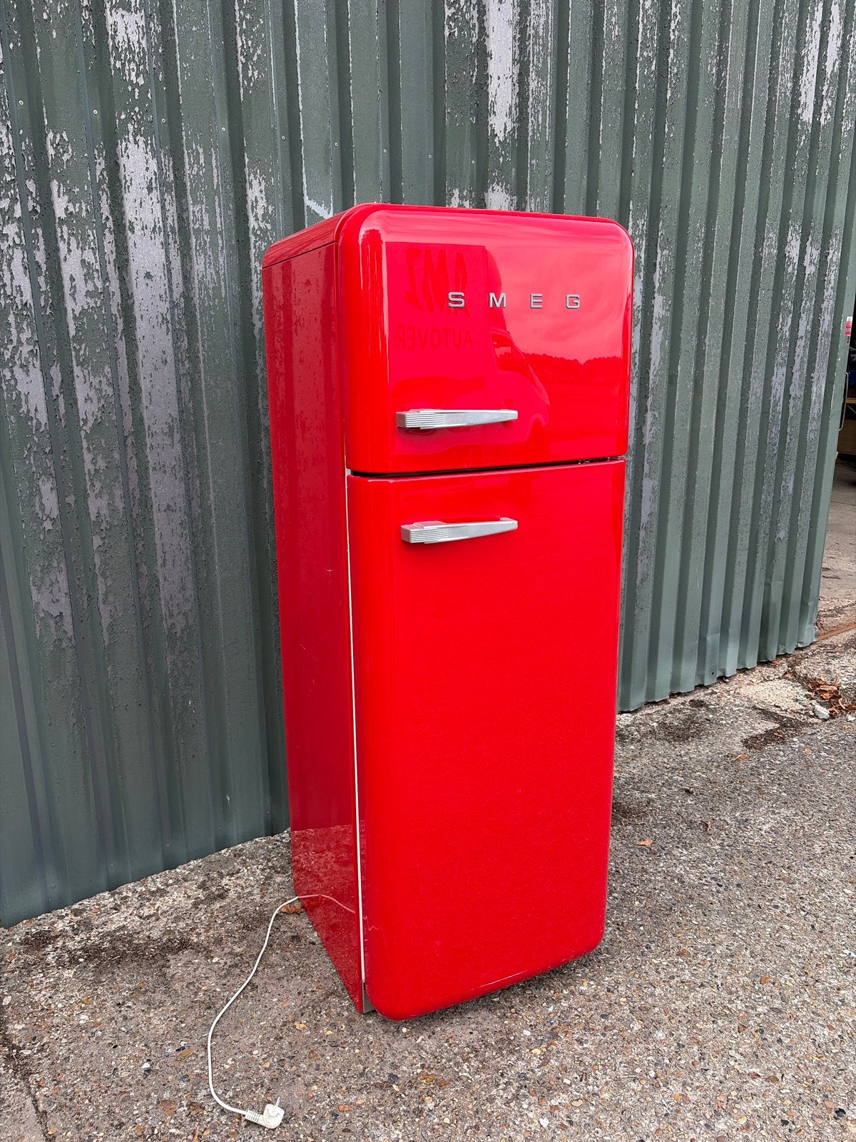 Smeg Koelkast met Vriezer - Rood Retro Design, Ophalen, 150 tot 200 liter, Gebruikt, 140 tot 160 cm