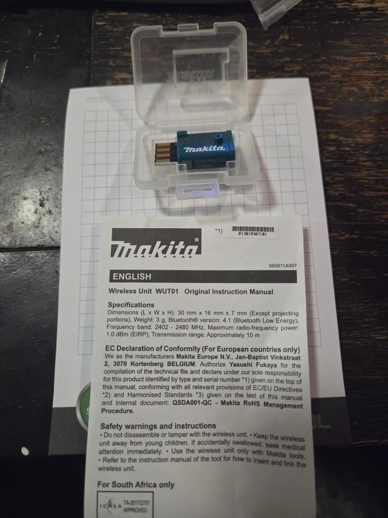 Makita WUT01 Bluetooth Zender, Ophalen of Verzenden