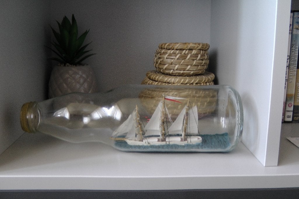 Pools Zeilschip/ Schip in fles, Ophalen of Verzenden, Gebruikt, Groter dan 1:32, Overige merken