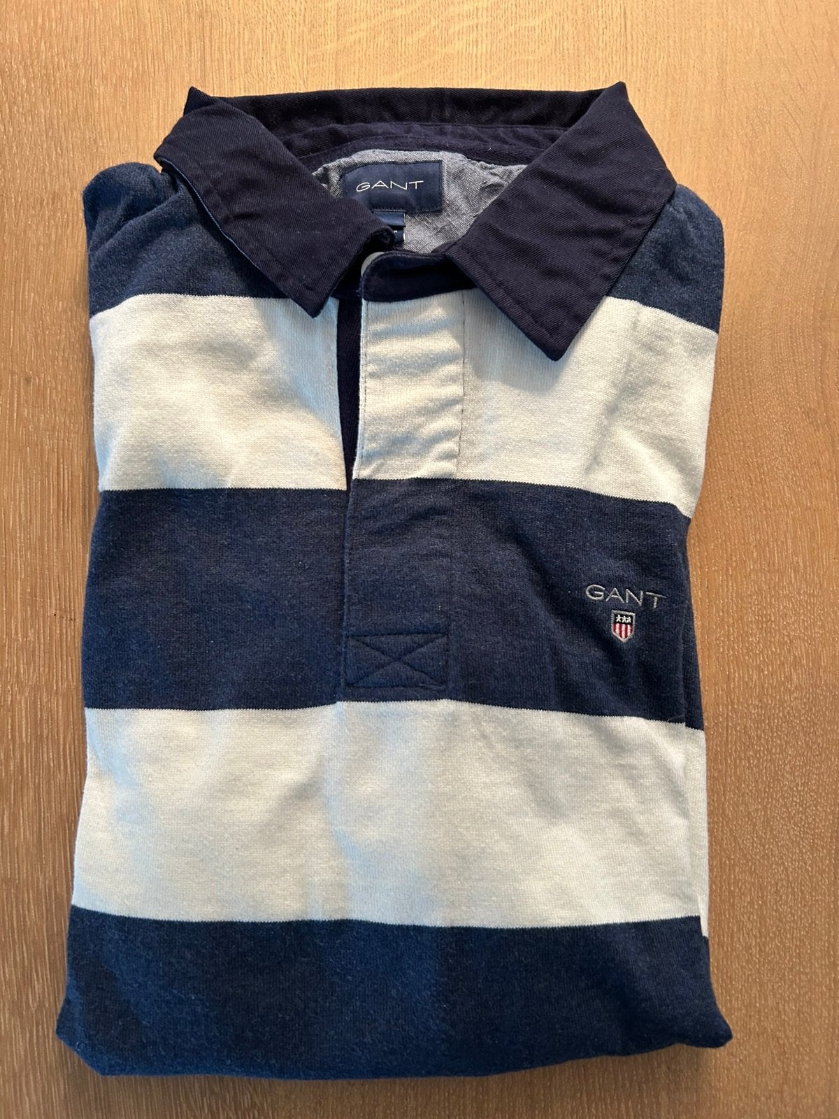 GANT rugby shirt, Ophalen of Verzenden, Zo goed als nieuw, Maat 48/50 (M), Blauw