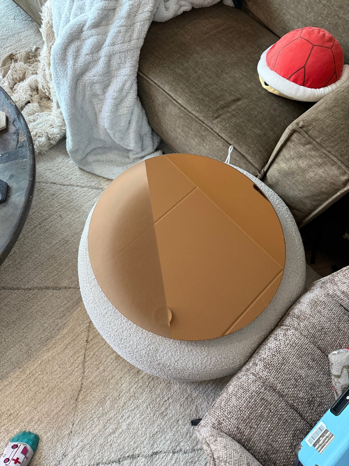 IKEA VARMBLIXT wandlamp met stekker, Ophalen, Gebruikt, Beige, Glas