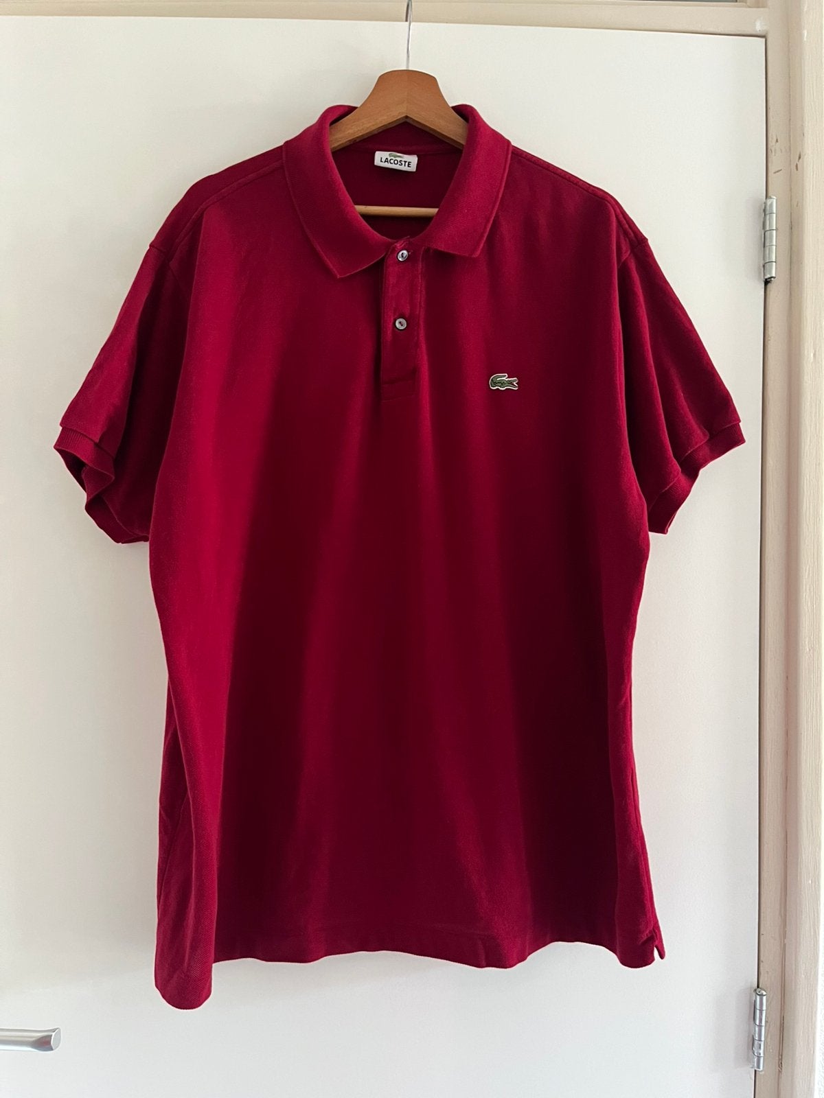 Lacoste Polo t-shirt, Kleding | Heren, Polo's, Ophalen of Verzenden, Zo goed als nieuw, Maat 56/58 (XL), Rood
