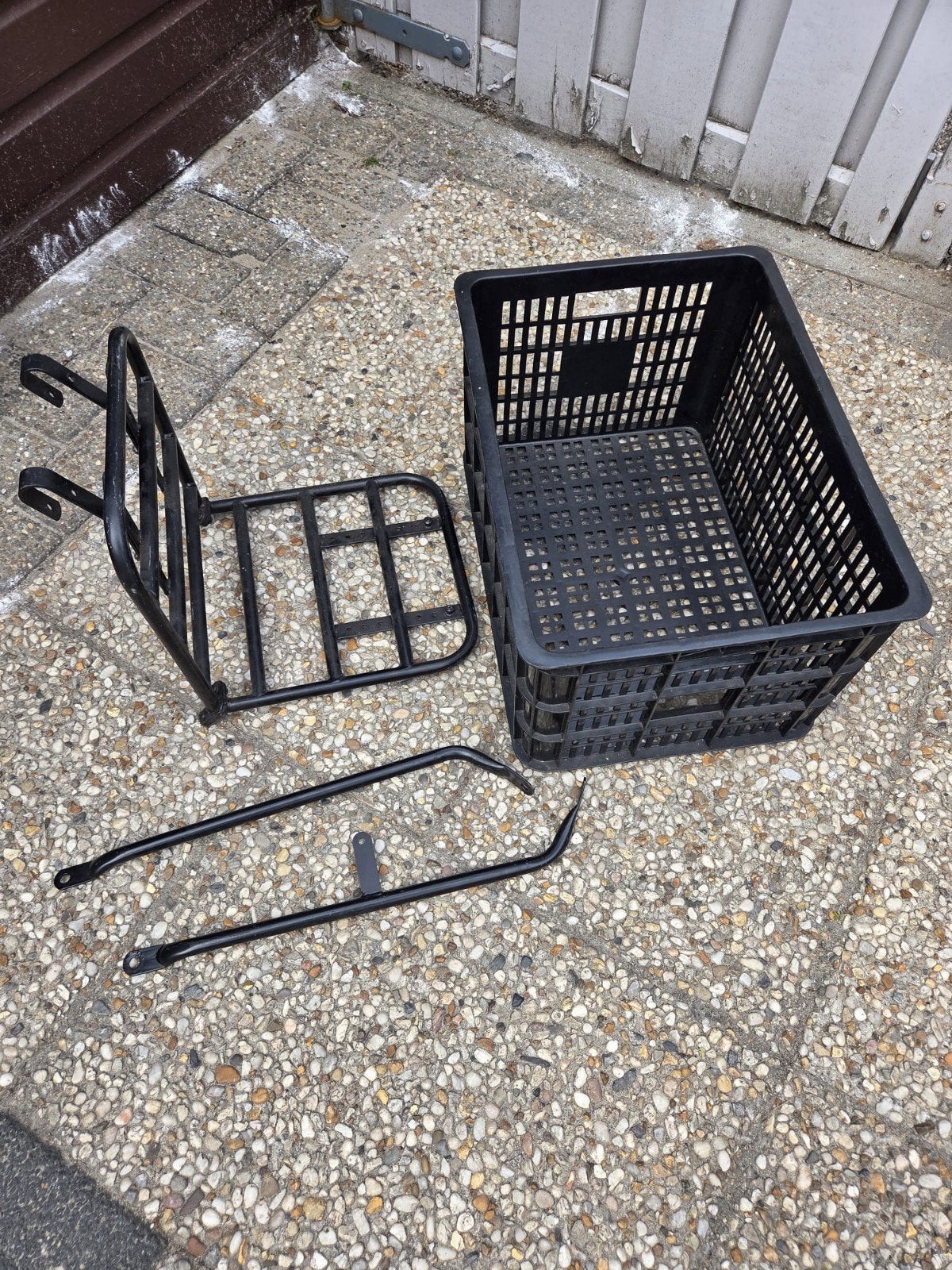 Fietsdrager met krat voor bagage, Ophalen, Gebruikt, Onbekend, Bagagekar