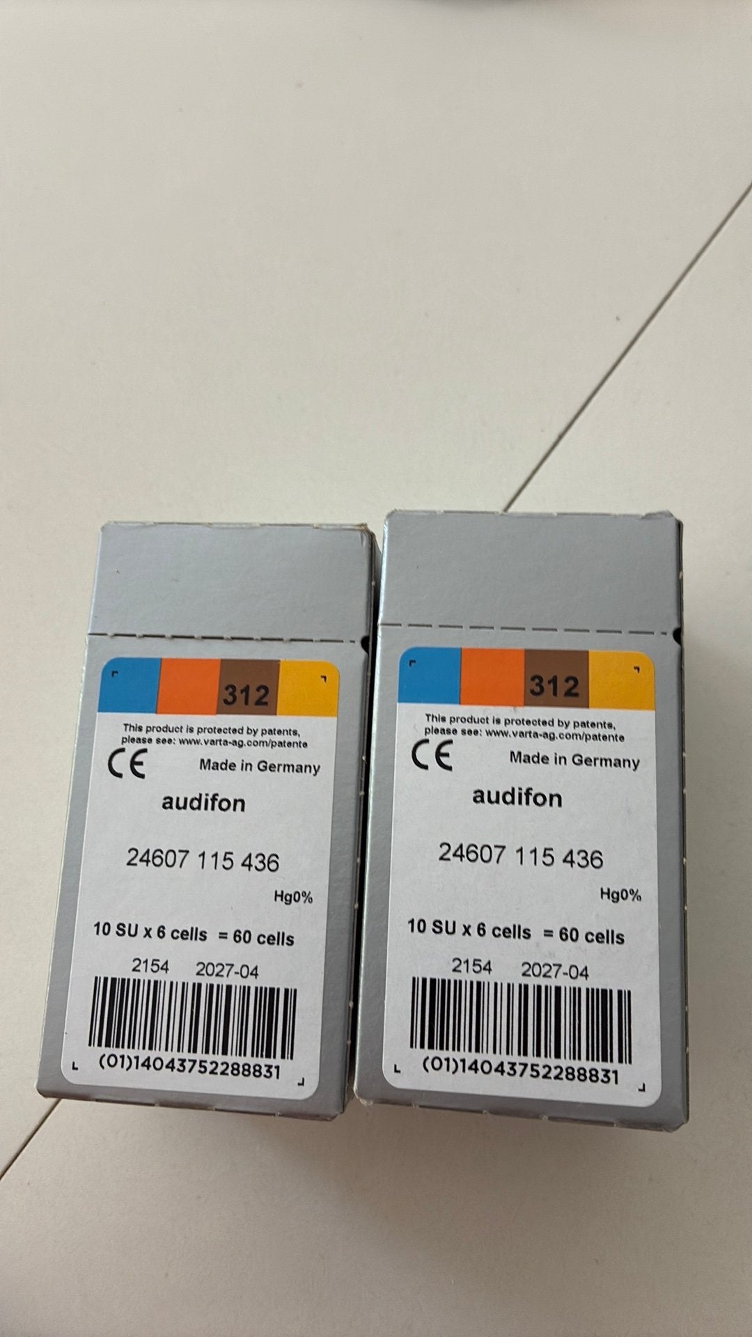 Hoorapparaat batterijen 312 16x6 stuks, Ophalen of Verzenden, Nieuw