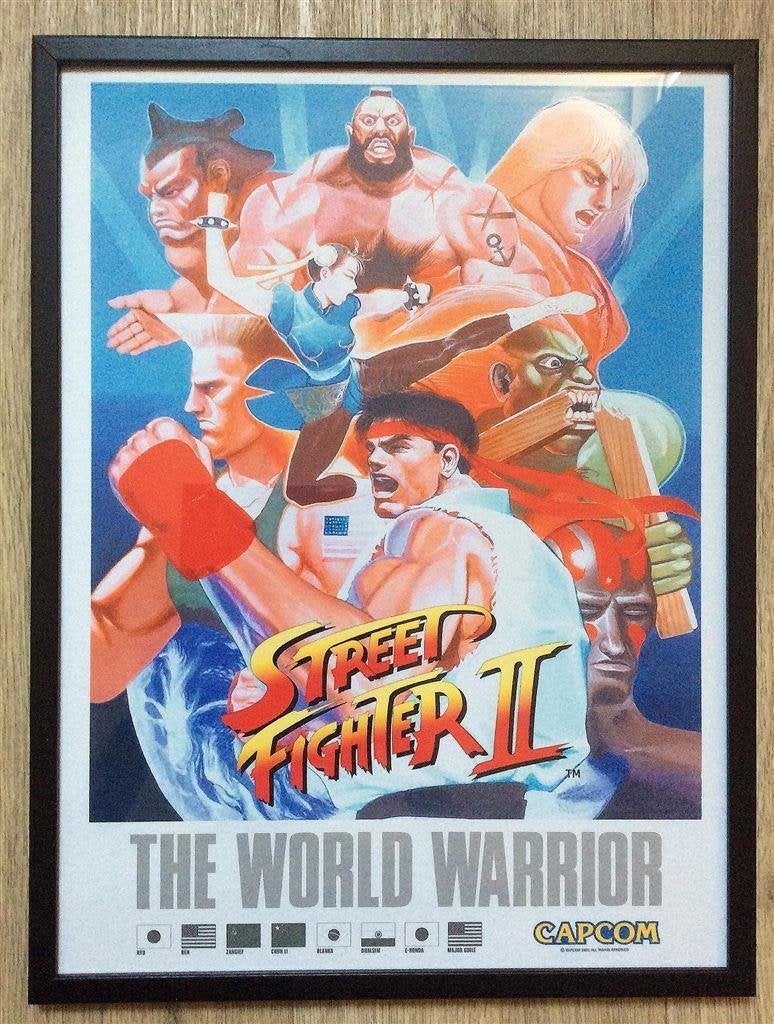[Poster in Frame] Capcom Street Fighter II Retro Arcade, Verzenden, Nieuw, A1 t/m A3, Film en Tv