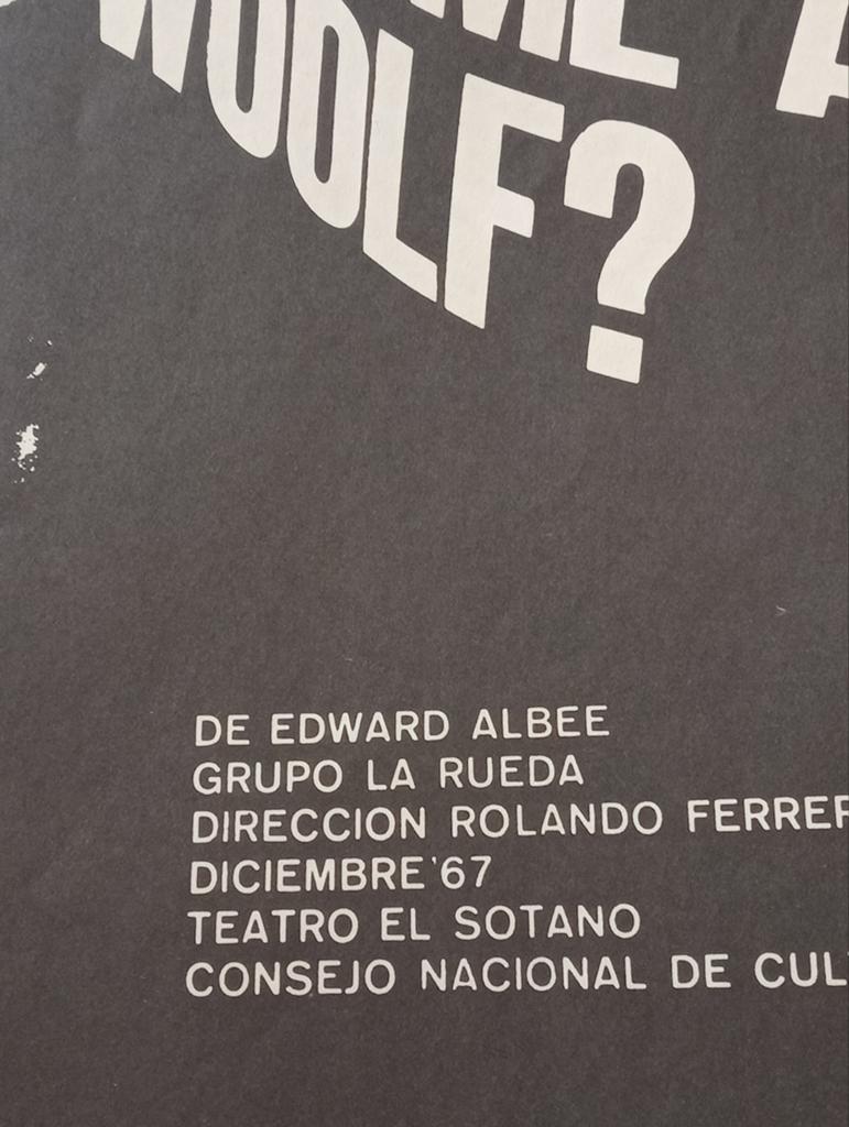 Theater affiche Cuba 1970, Ophalen of Verzenden, Gebruikt, A1 t/m A3, Overige onderwerpen