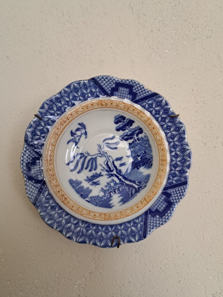 Wandbordjes blauw, ongeveer 14,5 cm., Ophalen of Verzenden