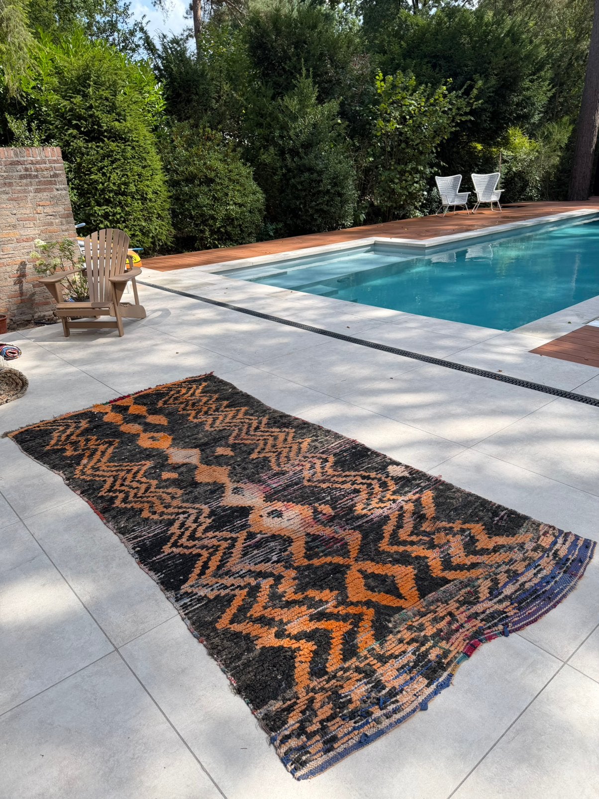 Vintage marokkaans kleed berber wol tribal, Ophalen