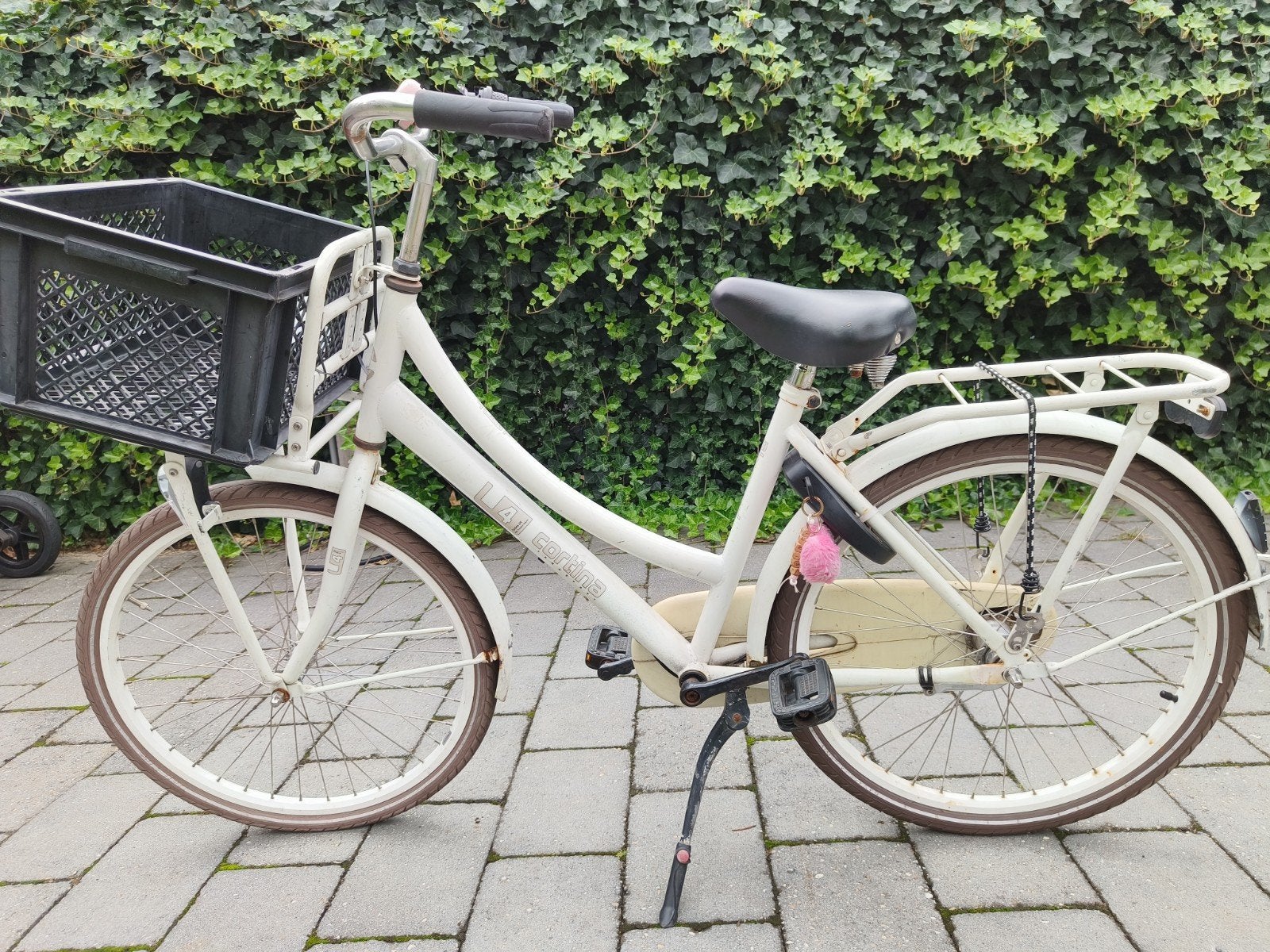 Witte Cortina U4 Transportfiets Meisjes, Fietsen en Brommers, Fietsen | Meisjes, Ophalen of Verzenden, Gebruikt, Terugtraprem