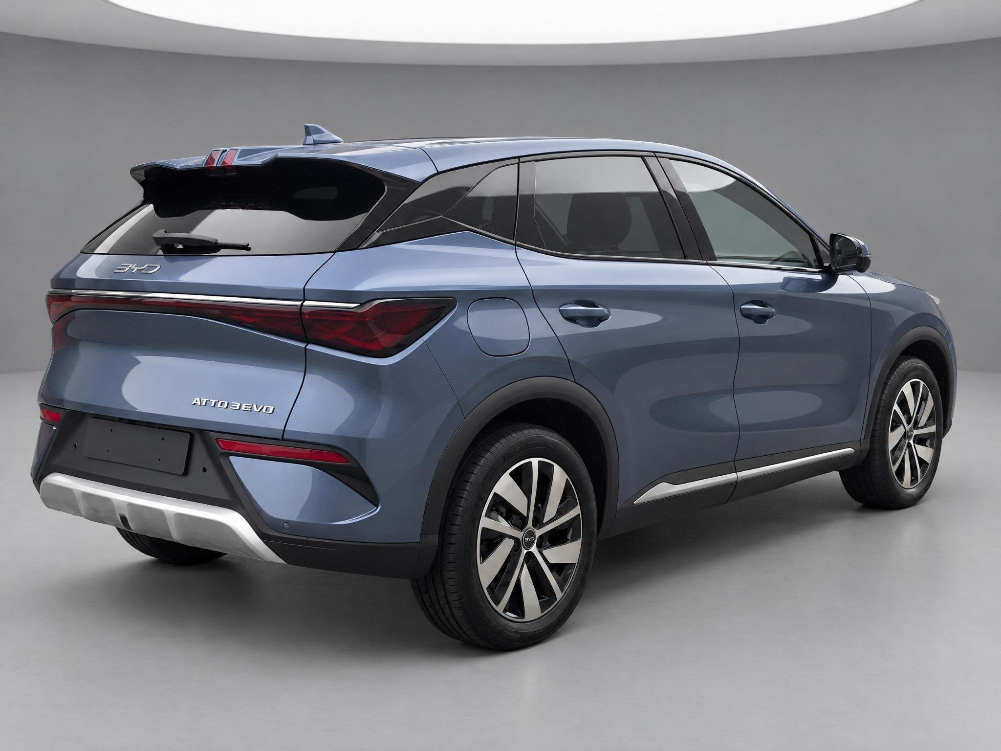 BYD ATTO 3 EVO Design 74.8 kWh, Auto's, Automaat, Achterwielaandrijving, Blauw, 313 pk