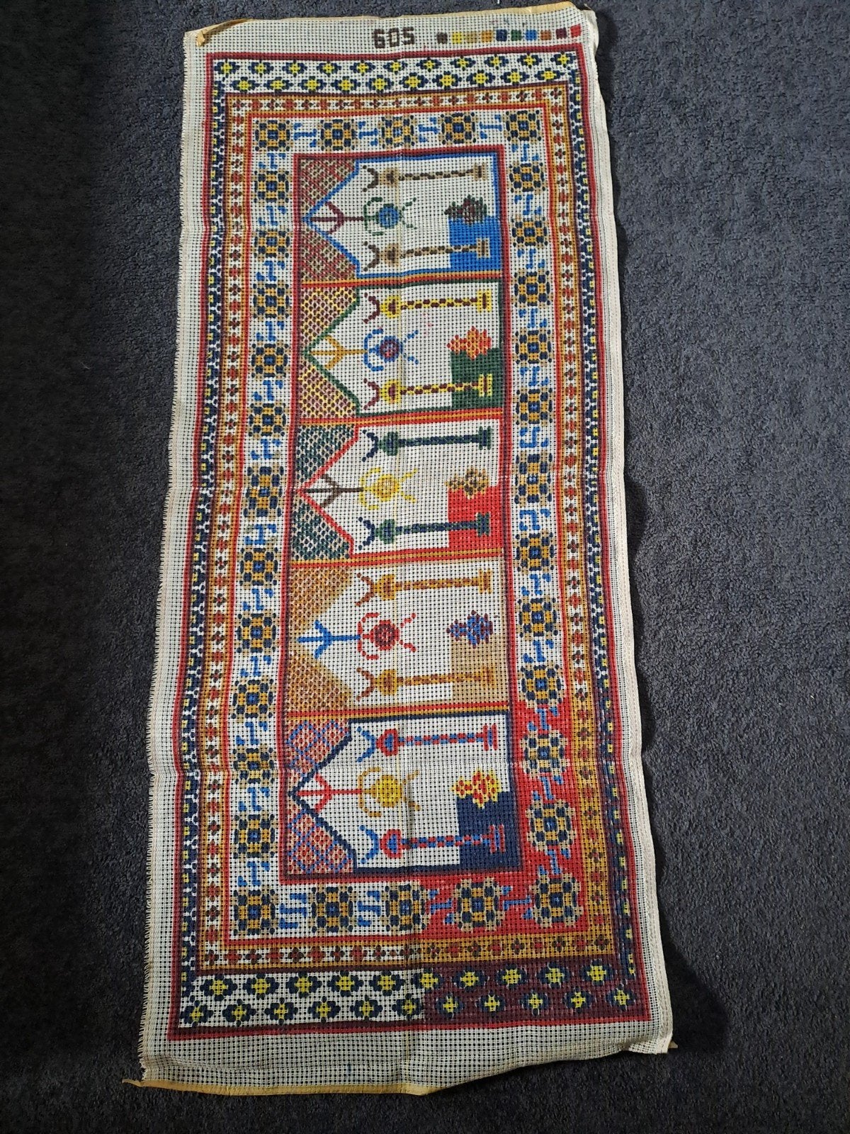 Voorbedrukt smyrna latchhooking stramien kleed/wandkleed 135, Ophalen of Verzenden, Nieuw, Patroon