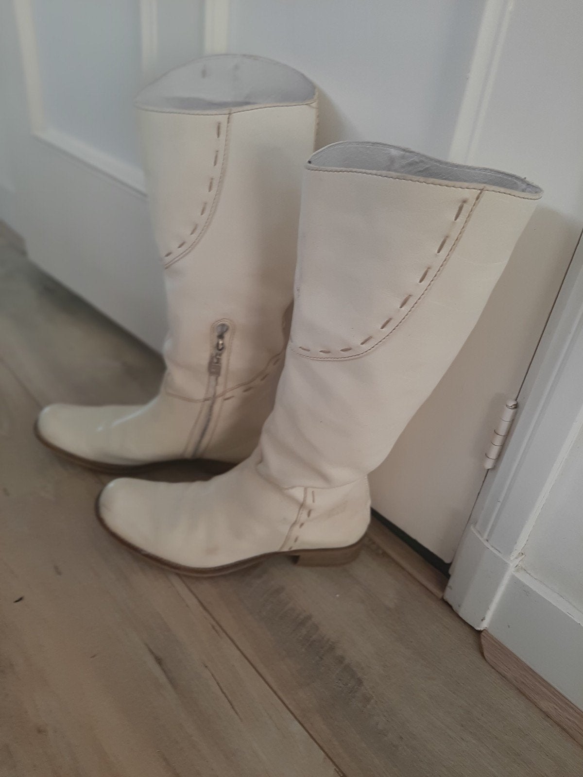 Crème dameslaarzen maat 40 - Walk in the Park, Ophalen, Hoge laarzen, Beige, Gedragen