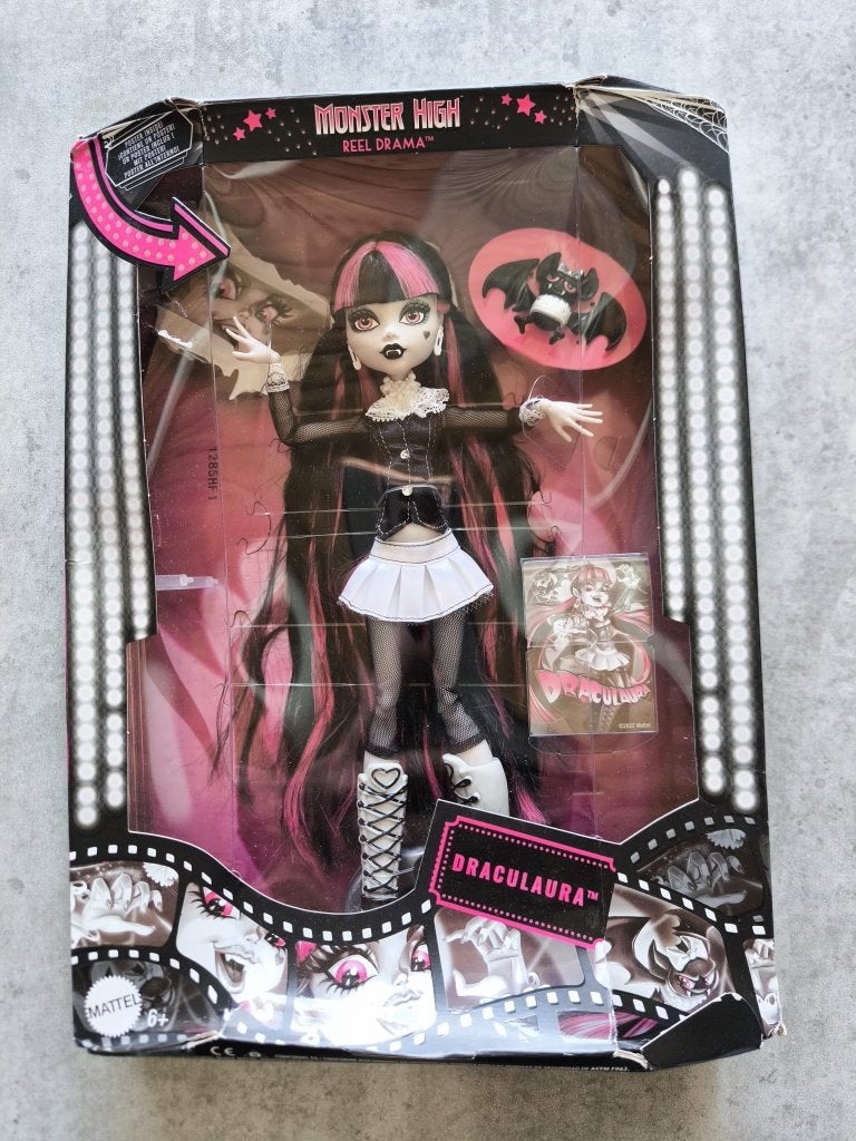 Mattel Monster High Reel Drama Draculaura Doll HKN27, Ophalen of Verzenden, Nieuw, Pop