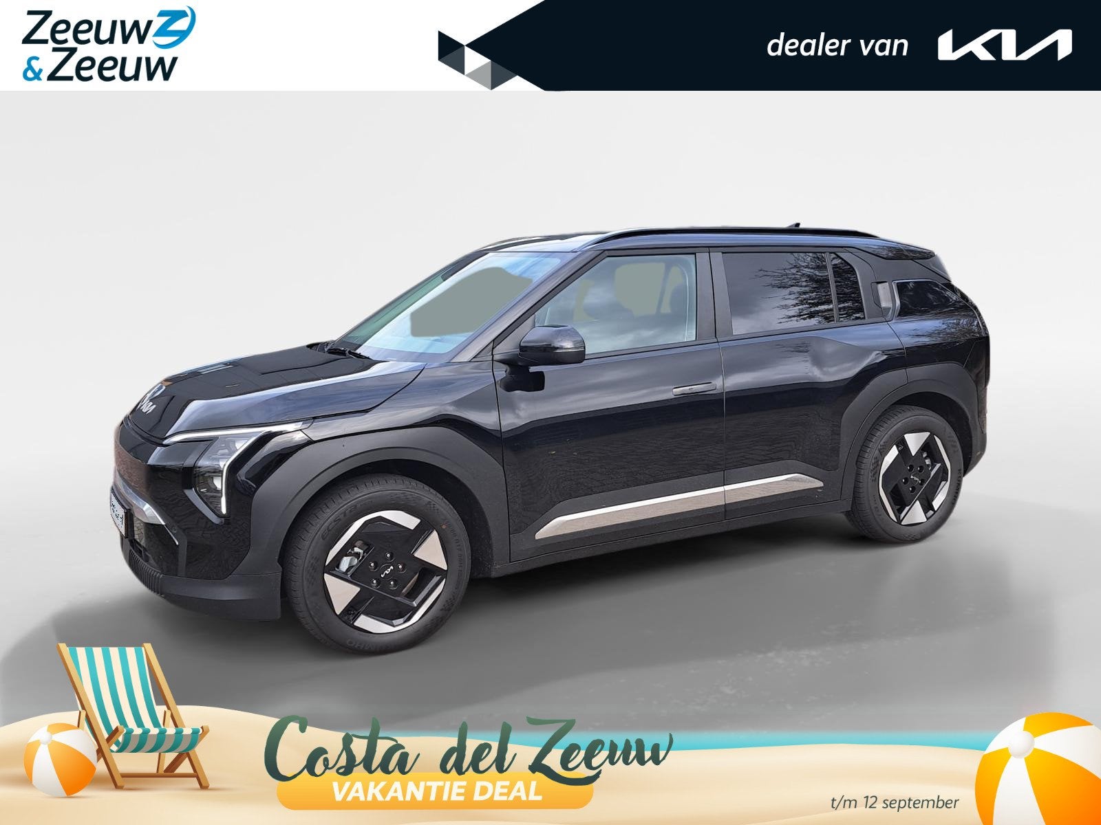 Kia EV3 Plus 81.4 kWh Demonstratie voertuig | Navigatie | Cl, Auto's, Stof, 510 min, 33 min, Zwart