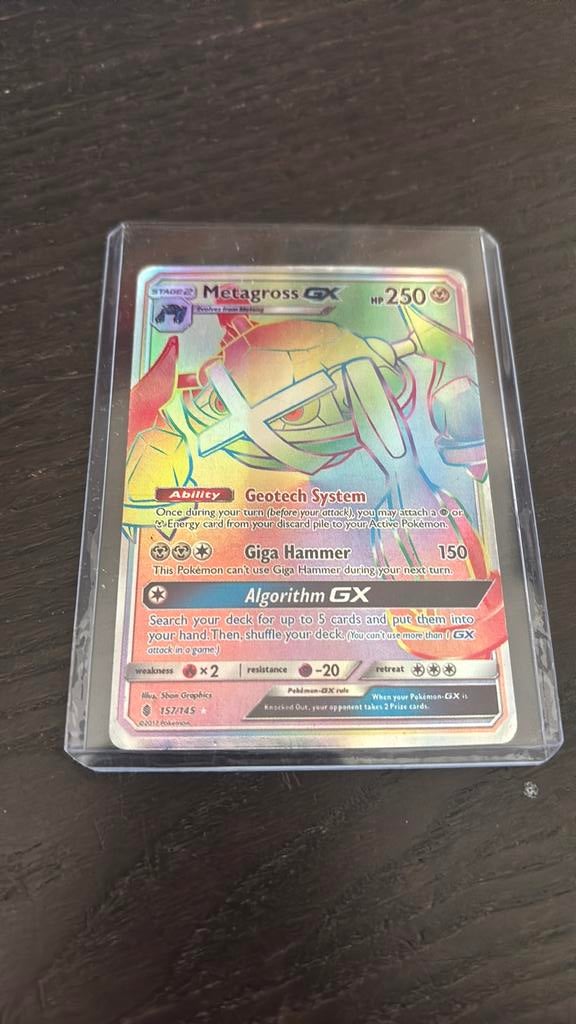Metagross GX Rainbow (GRI 157) - 2017, Ophalen of Verzenden, Zo goed als nieuw