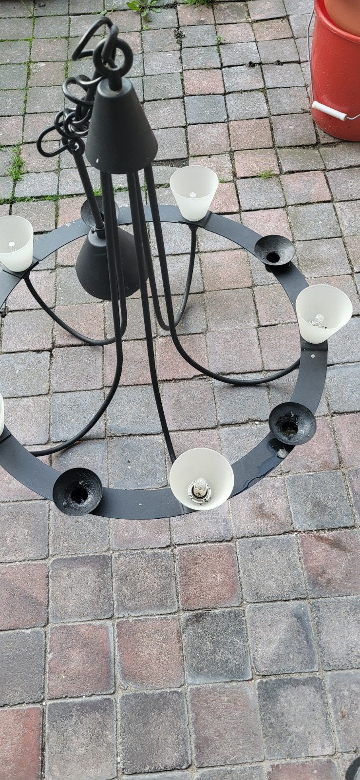 Vintage Ikea Kroonluchter LERDAL, Huis en Inrichting, Ophalen, Zo goed als nieuw, Metaal, G9