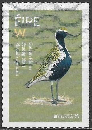 Ierland 2019 europazegel vogel GOUDPLEVIER nom. W zelfklever, Verzenden, Ierland, Gestempeld