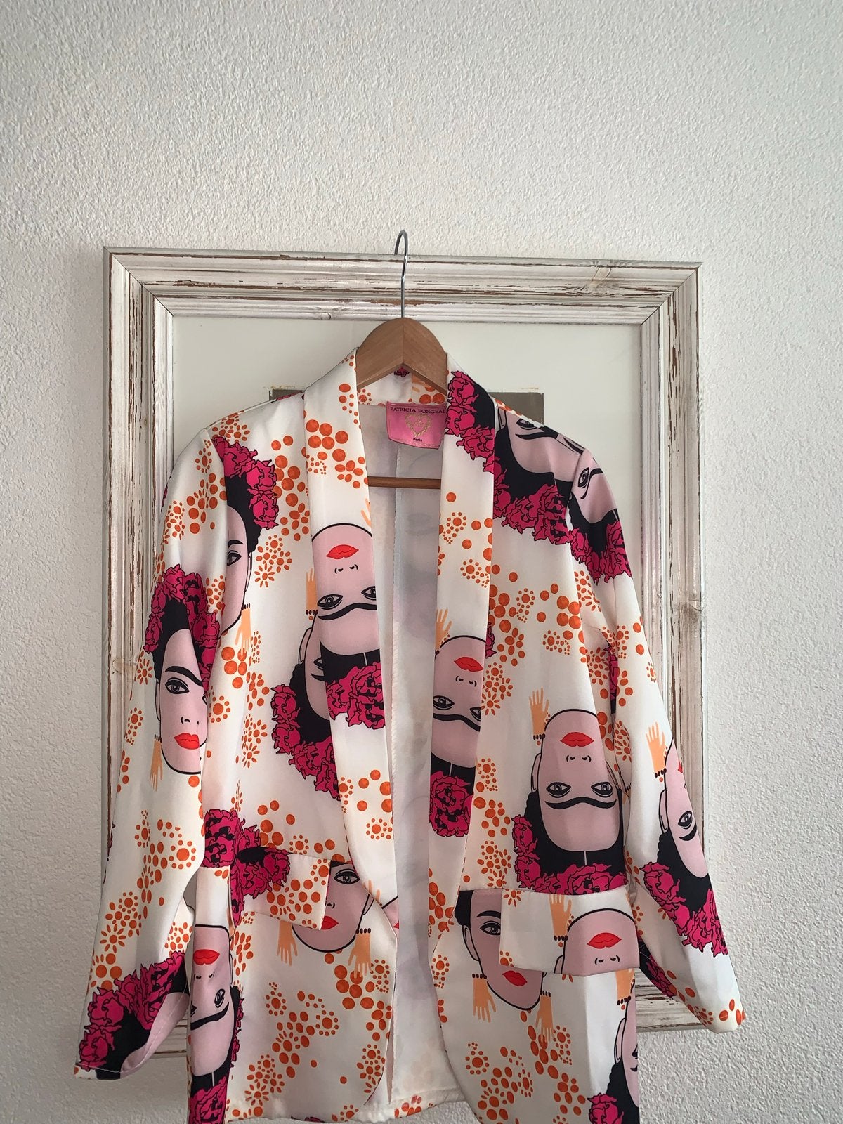 Patricia Forgeal LM LULU Jasje met Frida Kahlo print, Kleding | Dames, Maat 38/40 (M), Wit, Ophalen of Verzenden, Zo goed als nieuw