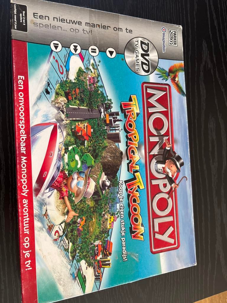 Monopoly Tropical Tycoon DVD TV Game, Hobby en Vrije tijd, Gezelschapsspellen | Bordspellen, Een of twee spelers, Ophalen of Verzenden