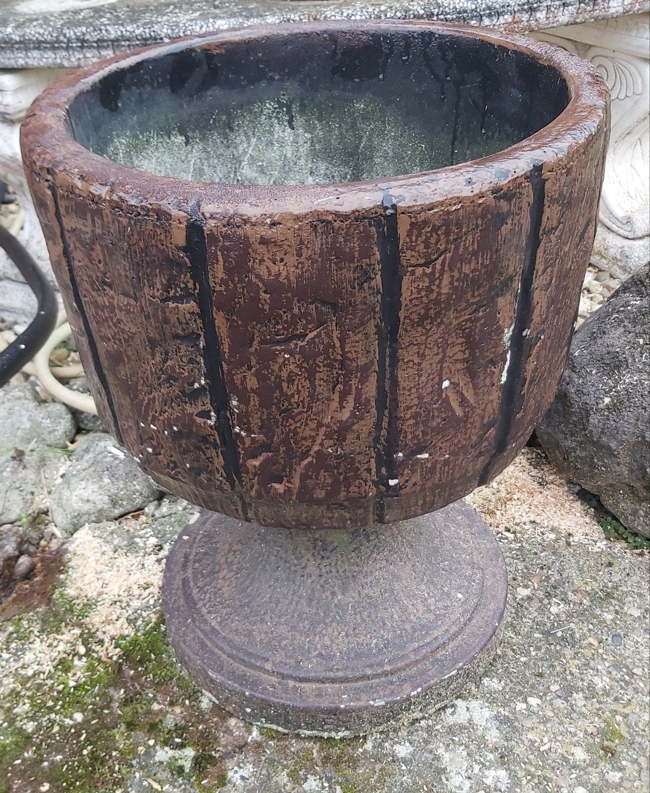 Pot potten oude zware betonnen Pot decoratie, Ophalen
