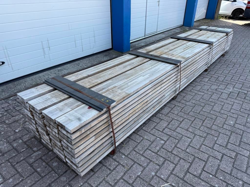 Nr25 Hardhouten Planken 35x190, Doe-het-zelf en Verbouw, Hout en Planken, Ophalen, 25 tot 50 mm, Plank, 300 cm of meer